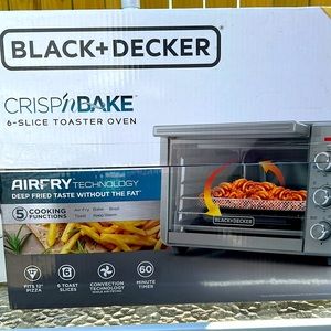 Black and decker crisp n Bake 6 slice toaster oven brand new in box